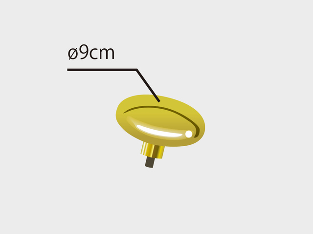 竿頭玉 扁平玉9cm(最適ポール2～3m) 竿頭玉 国旗専門店 国旗shop